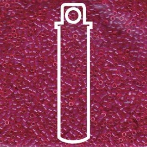11/0 Delica Seed Beads - Dyed Matte Transparent Fuchsia - 7.2gm