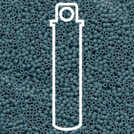 11/0 Miyuki Delica Seed Beads - Matte Grey-Blue - 7.2gm 11/0 Miyuki Delica Seed Beads - Matte Grey-Blue - 7.2gm