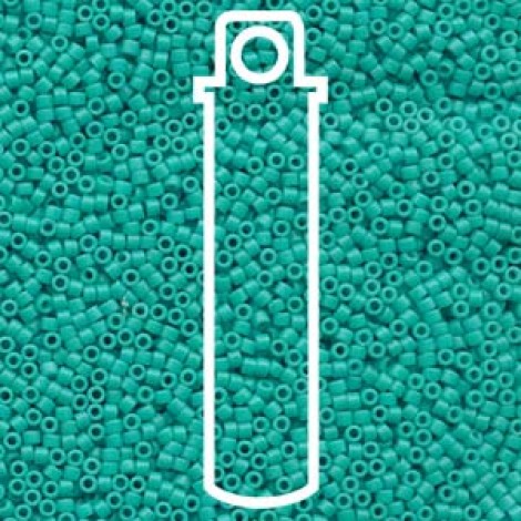 11/0 Miyuki Delica Seed Beads - Dyed Matte Opaque Turquoise - 7.2gm 11/0 Miyuki Delica Seed Beads - Dyed Matte Opaque Turquoise - 7.2gm