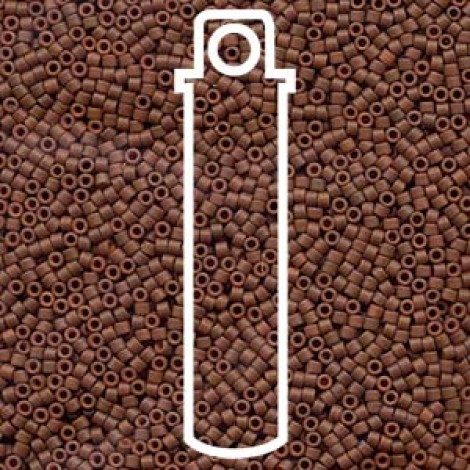 11/0 Delica Seed Beads - Dyed Matte Opaque Sienna - 7.2gm 11/0 Delica Seed Beads - Dyed Matte Opaque Sienna - 7.2gm