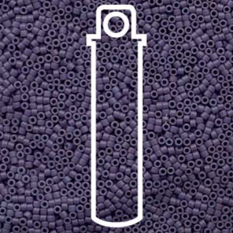 11/0 Delica Seed Beads - Dyed Matte Opaque Lavender - 7.2gm 11/0 Delica Seed Beads - Dyed Matte Opaque Lavender - 7.2gm