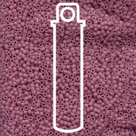 11/0 Miyuki Delica Seed Beads - Dyed Matte Opaque Rose - 7.2gm 11/0 Miyuki Delica Seed Beads - Dyed Matte Opaque Rose - 7.2gm