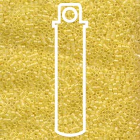 11/0 Miyuki Delica Seed Beads - Matte Pale Yellow AB - 7.2gm 11/0 Miyuki Delica Seed Beads - Matte Pale Yellow AB - 7.2gm