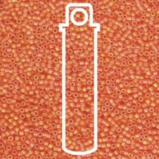 11/0 Miyuki Delica Seed Beads - Matte Orange AB - 7.2gm