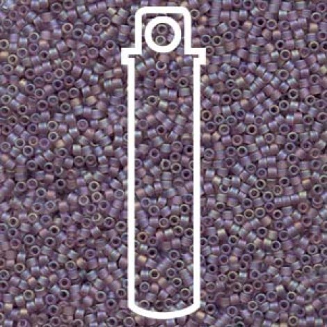 11/0 Delica Seed Beads - Matte Smokey Amethyst AB - 7.2gm 11/0 Delica Seed Beads - Matte Smokey Amethyst AB - 7.2gm