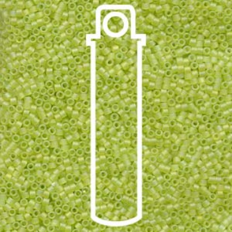 11/0 Delica Beads - Matte Chartreuse AB - 6.8gm 11/0 Delica Beads - Matte Chartreuse AB - 6.8gm