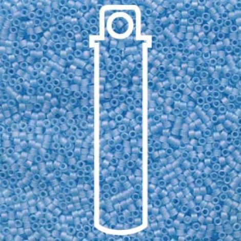 11/0 Miyuki Delica Seed Beads - Matte Sky Blue AB - 7.2gm