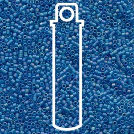 11/0 Miyuki Delica Seed Beads - Matte Light Blue AB - 7.2gm 11/0 Miyuki Delica Seed Beads - Matte Light Blue AB - 7.2gm