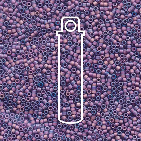 11/0 Delica Seed Beads - Matte Transparent Light Amethyst - 7.2gm 11/0 Delica Seed Beads - Matte Transparent Light Amethyst - 7.2gm