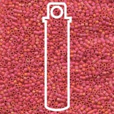 11/0 Miyuki Delica Seed Beads - Matte Opaque Cranberry AB