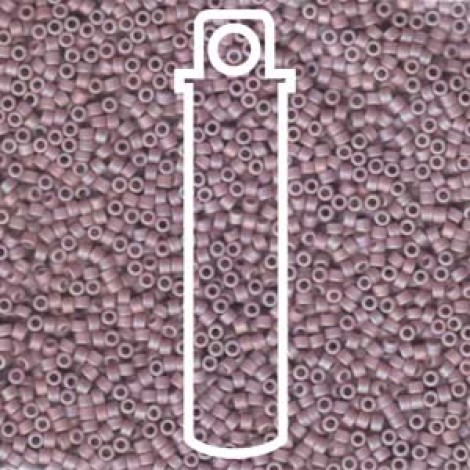 11/0 Miyuki Delica Seed Beads - Matte Opaque Lilac AB - 7.2gm