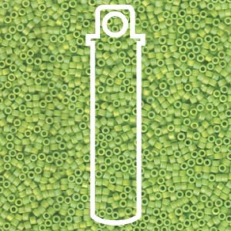 11/0 Miyuki Delica Seed Beads - Matte Opaque Chartreuse AB - 7.2gm 11/0 Miyuki Delica Seed Beads - Matte Opaque Chartreuse AB - 7.2gm
