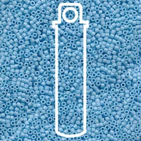 11/0 Delica Beads - Matte Opaque Sky Blue AB - 7.2gm