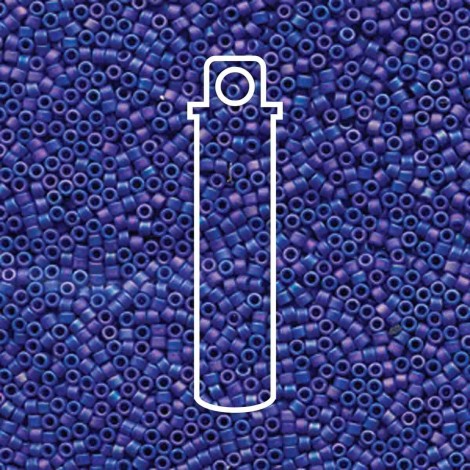 11/0 Delica Beads - Matte Opaque Dark Blue AB - 7.2gm