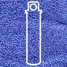 11/0 Miyuki Delica Seed Beads - Matte Opaque Light Blue AB - 7.2gm