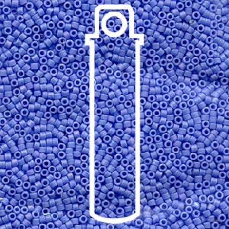 11/0 Miyuki Delica Seed Beads - Matte Opaque Light Blue AB - 7.2gm