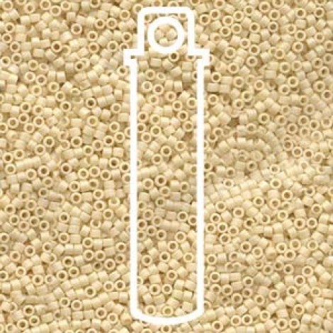 11/0 Miyuki Delica Seed Beads - Matte Op Cream AB - 7.2gm 11/0 Miyuki Delica Seed Beads - Matte Op Cream AB - 7.2gm