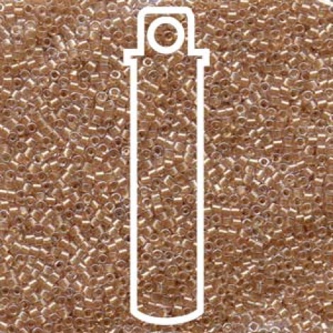 11/0 Delica Seed Beads - Sparkling Gold Lined Crystal - 7.2gm 11/0 Delica Seed Beads - Sparkling Gold Lined Crystal - 7.2gm