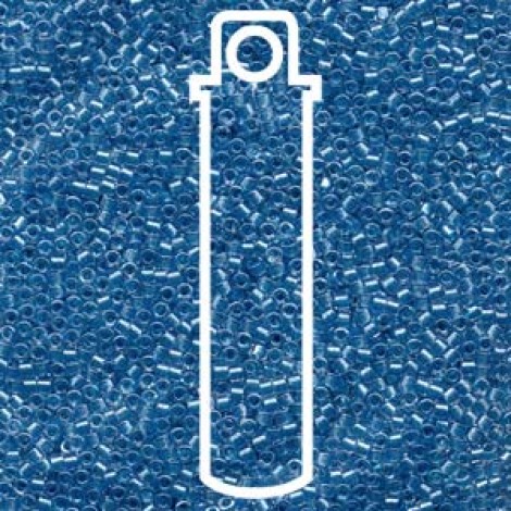 11/0 Delica Seed Beads - Sparkling Aqua Lined Crystal - 7.2gm 11/0 Delica Seed Beads - Sparkling Aqua Lined Crystal - 7.2gm