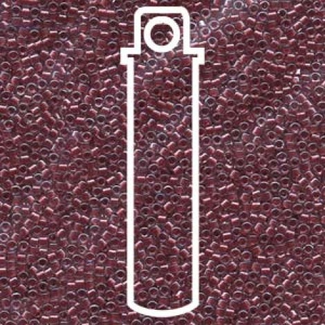 11/0 Delica Seed Beads - Spkling Cranberry Lined Crystal - 7.2gm
