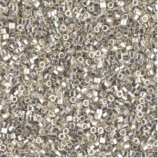 11/0 Delica Hex Cut Seed Beads - Galvanised Silver - 7.2gm