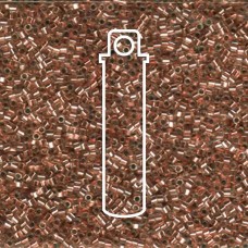 11/0 Delica Hex Cut Seed Beads - Copper Lined Crystal - 7.2gm