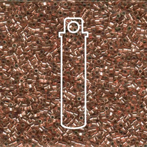 11/0 Delica Hex Cut Seed Beads - Copper Lined Crystal - 7.2gm 11/0 Delica Hex Cut Seed Beads - Copper Lined Crystal - 7.2gm