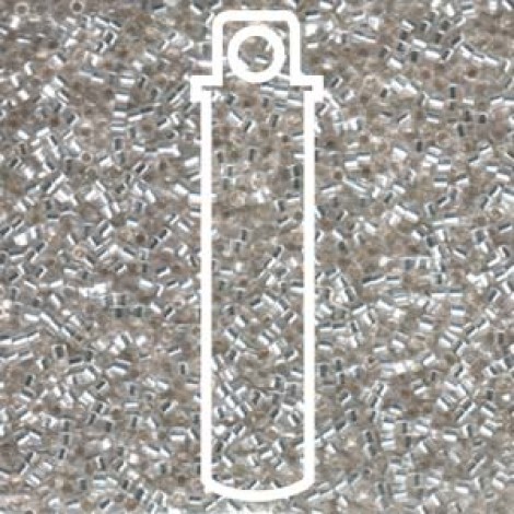11/0 Delica Hex Cut Seed Beads - Silver Lined Crystal - 7.2gm