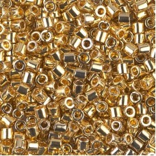 8/0 Delica Seed Beads - 24kt Gold Plated - 6.8gm
