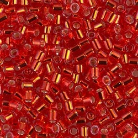 8/0 Miyuki Delicas - Silverlined Flame Red - 6.8gm 8/0 Miyuki Delicas - Silverlined Flame Red - 6.8gm