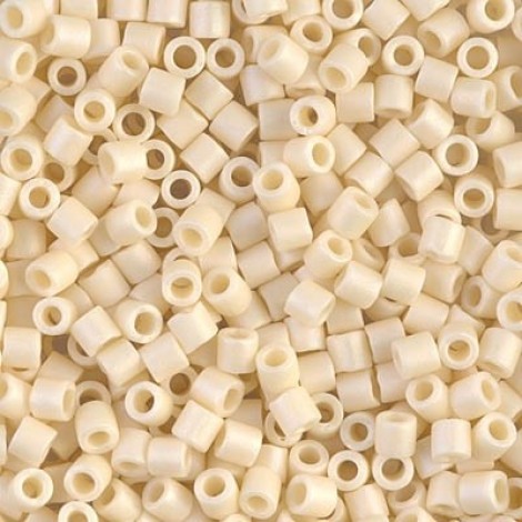 8/0 Miyuki Delicas - Matte Opaque Dark Cream - 6.8gm