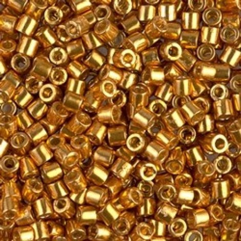 8/0 Miyuki Delicas - Duracoat Galvanised Yellow Gold - 6.8gm