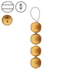 8mm Cz Dobble Beads - Matte Metallic Gold - Pack of 10