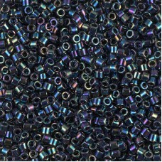 10/0 Miyuki Delica Seed Beads - Metallic Variegated Blue Iris - 7.2g