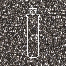 10/0 Miyuki Delica Seed Beads - Metallic Steel  - 7.2gm