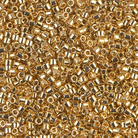 10/0 Miyuki Delica Seed Beads - 24Kt Gold Plated - 7.2gm