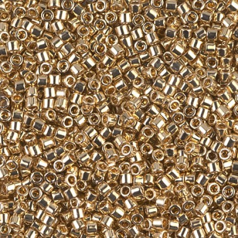 10/0 Miyuki Delica Seed Beads - 24Kt Light Gold Plated - 7.2g