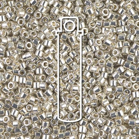 10/0 Miyuki Delica Seed Beads - Galvanized Silver - 7.2gm