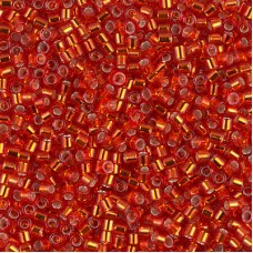 10/0 Miyuki Delica Seed Beads - Silverlined Flame Red - 7.2g