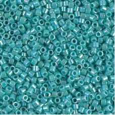 10/0 Miyuki Delica Seed Beads - Opaque Turquoise AB - 7.2gm