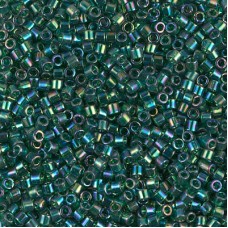 10/0 Miyuki Delica Seed Beads - Transparent Emerald AB 