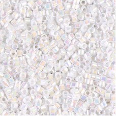 10/0 Miyuki Delica Seed Beads - White Pearl AB - 7.2g