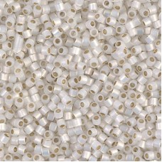 10/0 Miyuki Delica Seed Beads - Gilt Lined White Opal