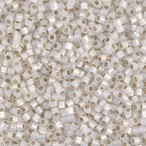 10/0 Miyuki Delica Seed Beads - Gilt Lined White Opal