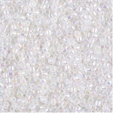 10/0 Miyuki Delica Seed Beads - White Opal AB 