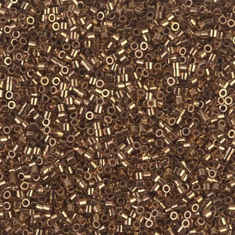 15/0 Delica Seed Beads - Metallic Light Bronze - 7gm 15/0 Delica Seed Beads - Metallic Light Bronze - 7gm
