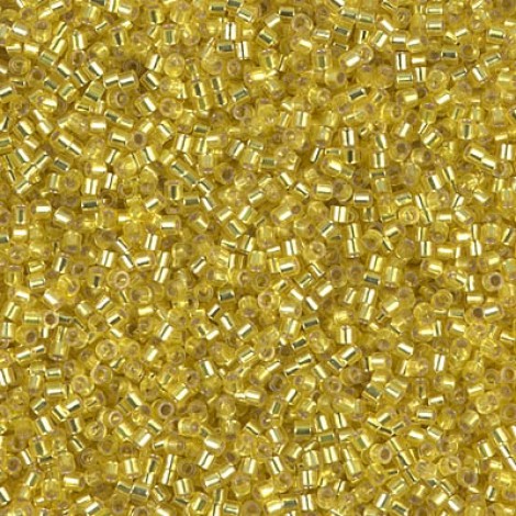 15/0 Delica Seed Beads - Silverlined Yellow - 7gm 15/0 Delica Seed Beads - Silverlined Yellow - 7gm
