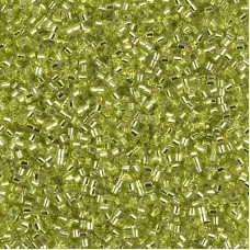 15/0 Delica Seed Beads - Silverlined Chartreuse