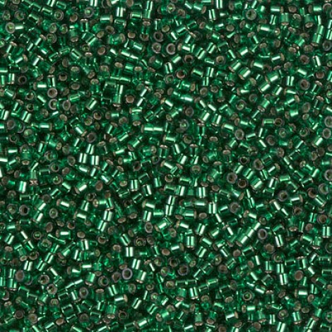 15/0 Delica Seed Beads - Silverlined Green