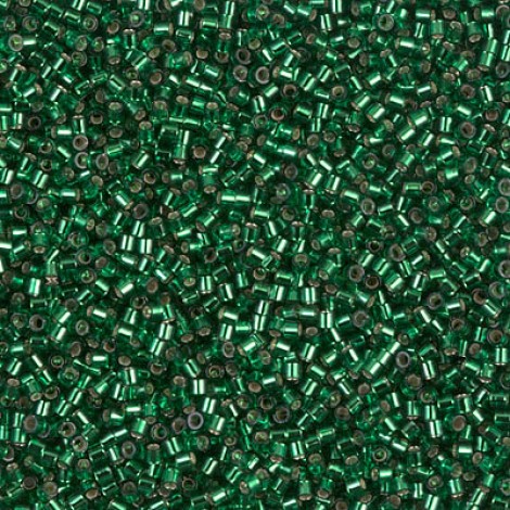 15/0 Delica Seed Beads - Silverlined Green - 7gm